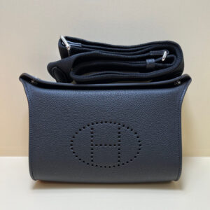 hm0129 Hermes Bag Black Silver Hardware