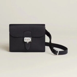hm0131 Hermes Bag Black Silver Hardware