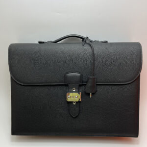 hm0133 Hermes Bag Black Silver Hardware