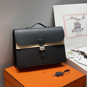 hm0134 Hermes Bag Black Silver Hardware