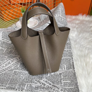 hm0157 Hermes Picotin Bucket Bag Etoupe Gray Gray