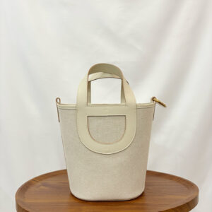 hm0163 Hermes Picotin Bucket Bag Milkshake White White Gold Hardware