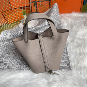 hm0175 Hermes Picotin Bucket Bag Gray