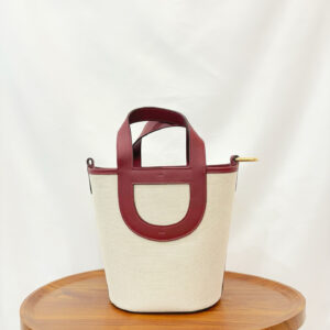 hm0191 Hermes Picotin Bucket Bag Red Gold Hardware