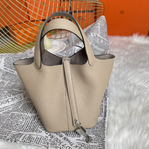 hm0208 Hermes Picotin Bucket Bag Trench Gray Gray