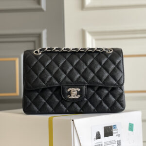 bag0270 Chanel Classic Flap Small Black Silver Hardware