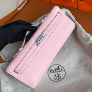 hm0249 Hermes Kelly Pochette Clutch Bag Silver Hardware