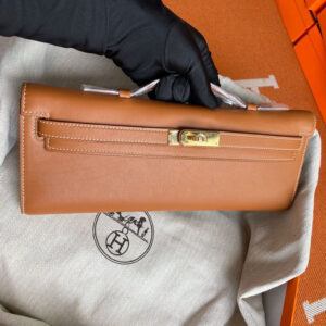 hm0255 Hermes Kelly Pochette Clutch Bag Silver Hardware