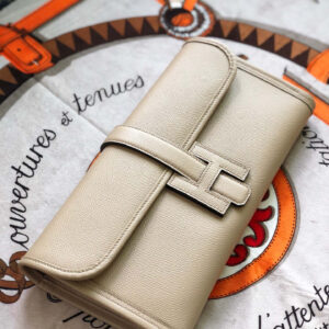 hm0264 Hermes Kelly Pochette Clutch Bag Tourterelle Gray Gray