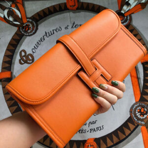 hm0267 Hermes Kelly Pochette Clutch Bag Orange