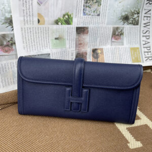 hm0270 Hermes Kelly Pochette Clutch Bag Navy Blue Blue