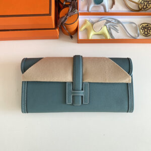 hm0274 Hermes Kelly Pochette Clutch Bag Denim Blue Blue