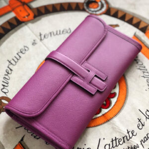 hm0282 Hermes Kelly Pochette Clutch Bag Purple