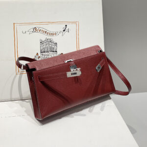 hm0284 Hermes Kelly Pochette Clutch Bag Red