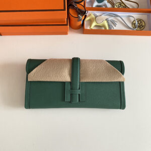hm0287 Hermes Kelly Pochette Clutch Bag Green