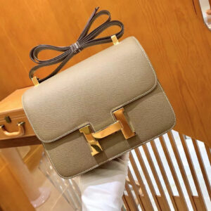 hm0362 Hermes Constance Shoulder Bag Etoupe Gray Gray Gold Hardware