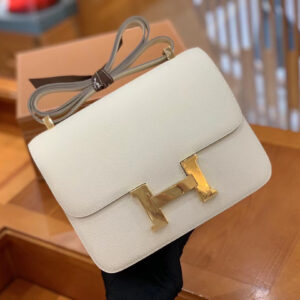 hm0365 Hermes Constance Shoulder Bag Milkshake White White Gold Hardware