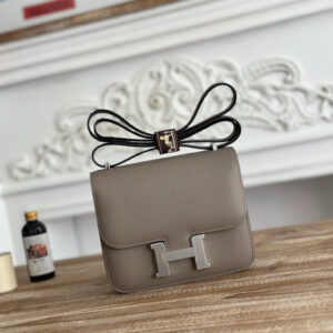 hm0373 Hermes Constance Shoulder Bag Gray Silver Hardware