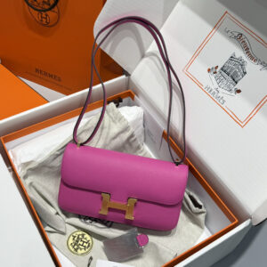 hm0380 Hermes Constance Shoulder Bag Pink Gold Hardware