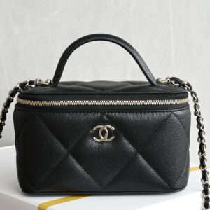 bag0287 Chanel Bag Black Gold Hardware