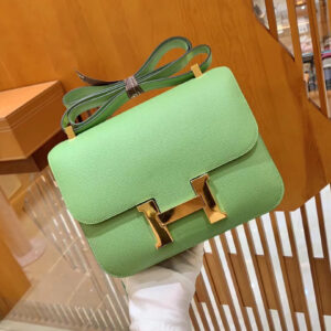 hm0390 Hermes Constance Shoulder Bag Green Gold Hardware