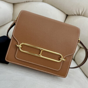 hm0397 Hermes Constance Shoulder Bag Gold Brown Brown