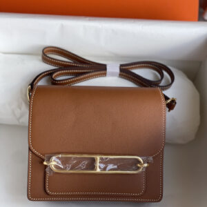 hm0399 Hermes Constance Shoulder Bag Gold Brown Brown Silver Hardware