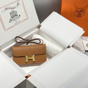 hm0401 Hermes Constance Shoulder Bag Gold Brown Gold Brown Brown Gold Hardware