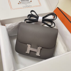 hm0405 Hermes Constance Shoulder Bag Etain Gray Gray Silver Hardware