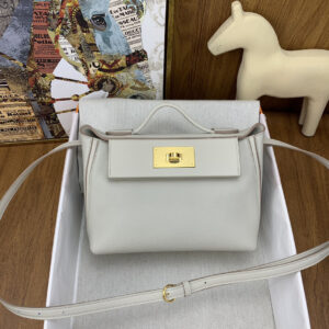 hm0443 Hermes Evelyne Shoulder Bag Glacier White White Gold Hardware