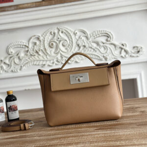hm0454 Hermes Evelyne Shoulder Bag Milk Tea Milk Tea Silver Hardware