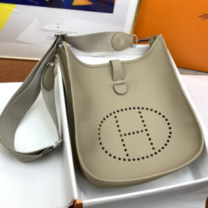 hm0456 Hermes Evelyne Shoulder Bag Tourterelle Gray Gray