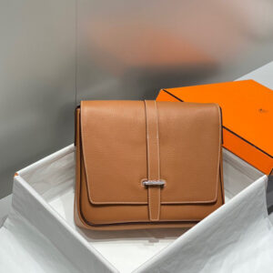 hm0485 Hermes Evelyne Shoulder Bag Gold Brown Gold Brown Brown