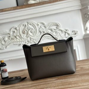 hm0487 Hermes Evelyne Shoulder Bag Etain Gray Gray Gold Hardware