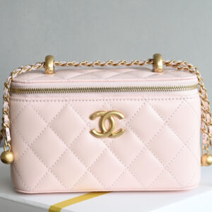 bag0298 Chanel Vanity Pink Gold Hardware