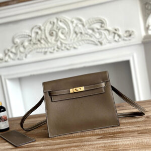 hm0500 Hermes Kelly Danse Shoulder Bag Etoupe Gray Gray Gold Hardware