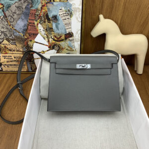 hm0505 Hermes Kelly Danse Shoulder Bag Gray