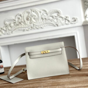 hm0507 Hermes Kelly Danse Shoulder Bag Pearl Gray Gray
