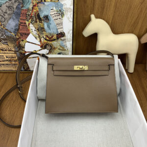 hm0510 Hermes Kelly Danse Shoulder Bag Beige Gold Hardware