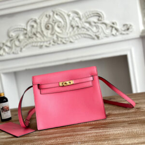 hm0512 Hermes Kelly Danse Shoulder Bag Pink Gold Hardware