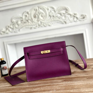 hm0515 Hermes Kelly Danse Shoulder Bag Purple Gold Hardware