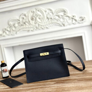 hm0525 Hermes Kelly Danse Shoulder Bag Black Gold Hardware