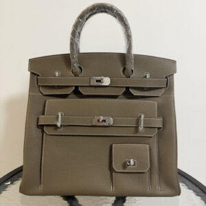 hm0546 Hermes Birkin Top Handle Bag Etoupe Gray Gray