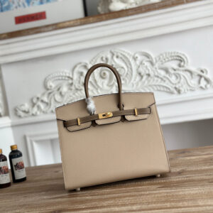 hm0549 Hermes Birkin Top Handle Bag Etoupe Gray Trench Gray Multicolor Gold Hardware