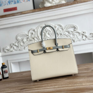 hm0553 Hermes Birkin Top Handle Bag Milkshake White Multicolor White Gold Hardware