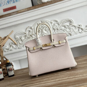 hm0559 Hermes Birkin Top Handle Bag Milkshake White White Pink Gold Hardware