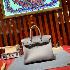 hm0580 Hermes Birkin Top Handle Bag Gray