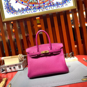 hm0586 Hermes Birkin Top Handle Bag Rose Purple Purple