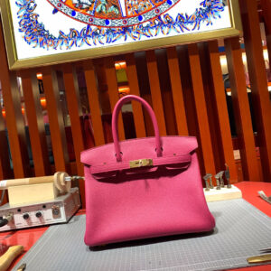 hm0600 Hermes Birkin Top Handle Bag Red Purple
