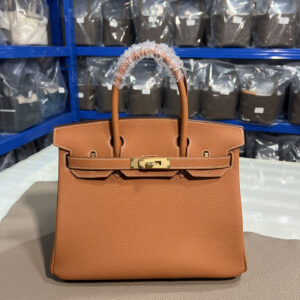 hm0617 Hermes Birkin Top Handle Bag Gold Brown Gold Brown Brown Gold Hardware